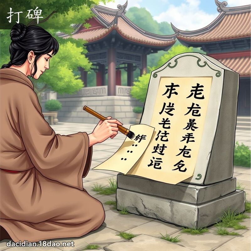 打碑 - 国语大辞典配图