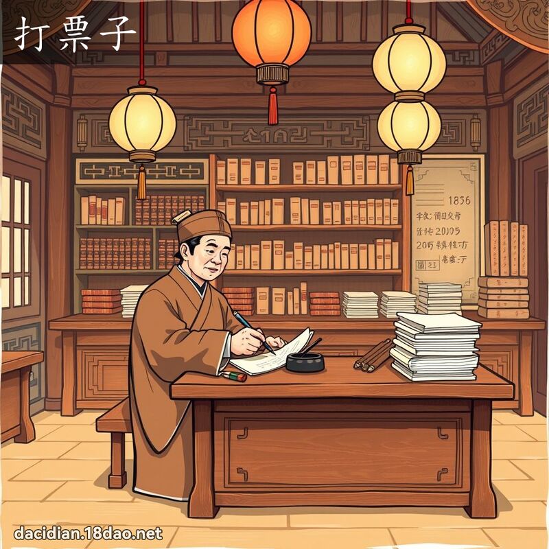 打票子 - 国语大辞典配图