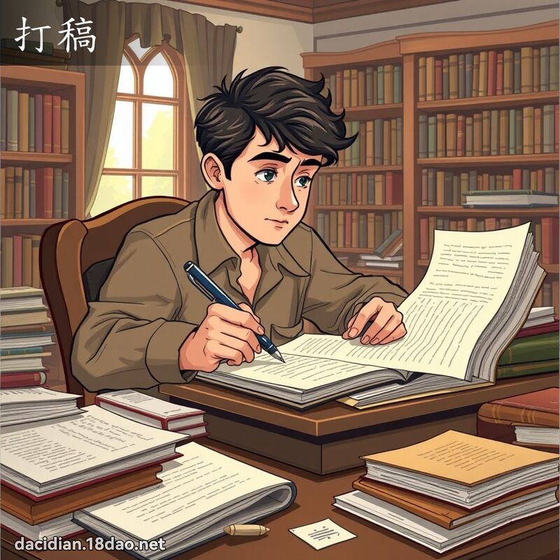 打稿 - 国语大辞典配图