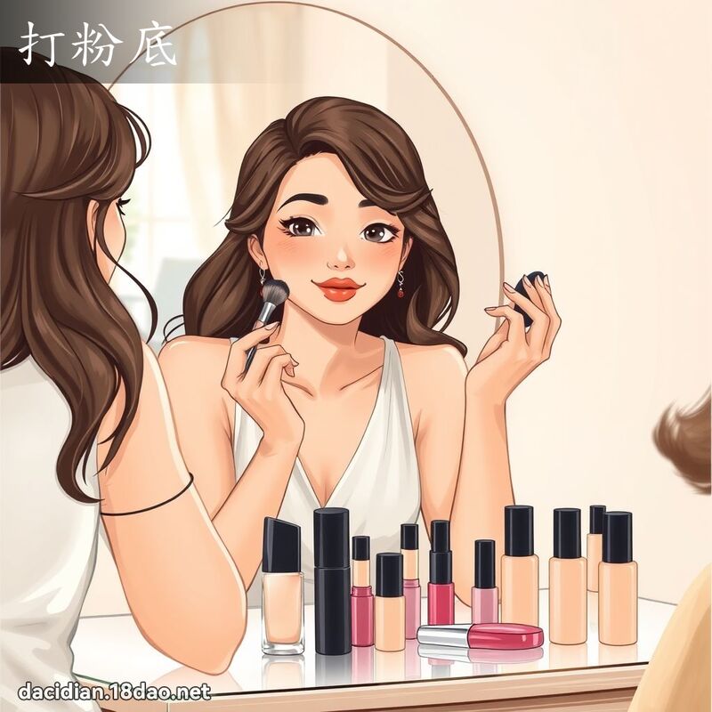 打粉底 - 國語大辭典配圖