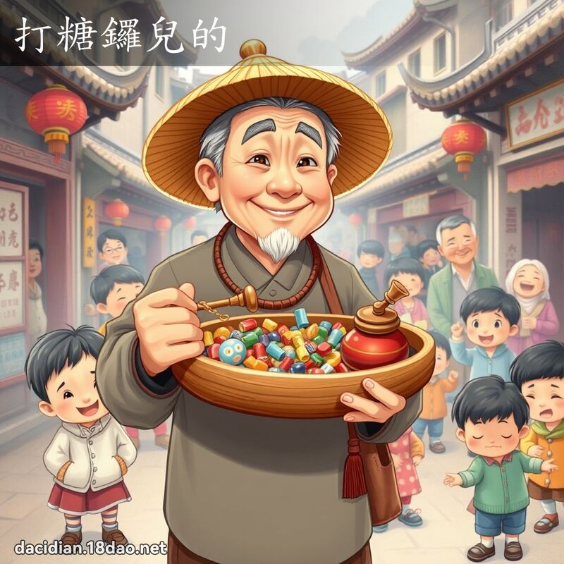 打糖鑼兒的 - 國語大辭典配圖
