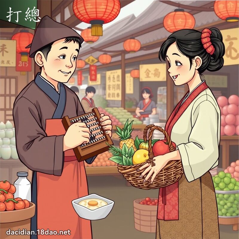 打總 - 國語大辭典配圖