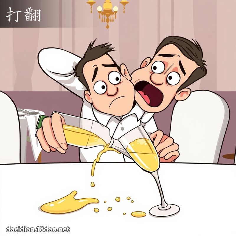 打翻 - 國語大辭典配圖