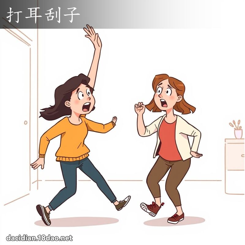 打耳刮子 - 國語大辭典配圖