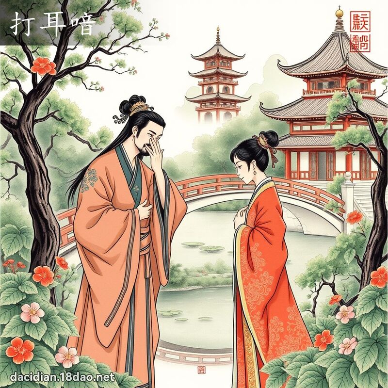 打耳喑 - 国语大辞典配图