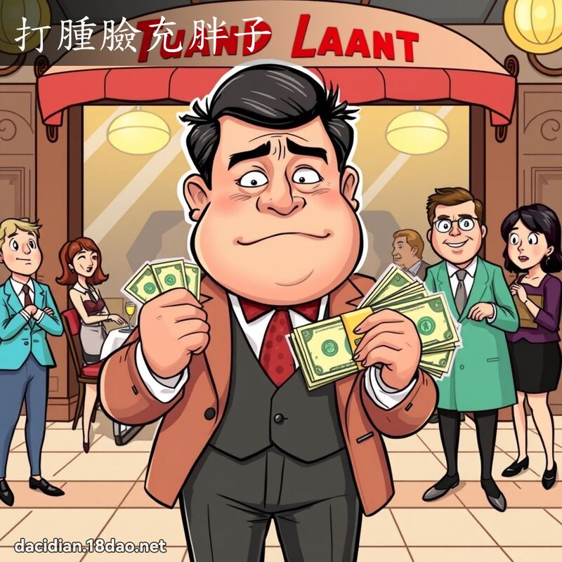 打腫臉充胖子 - 國語大辭典配圖