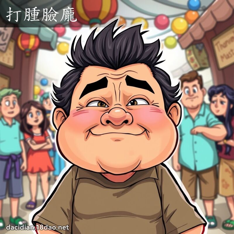 打腫臉龐 - 國語大辭典配圖