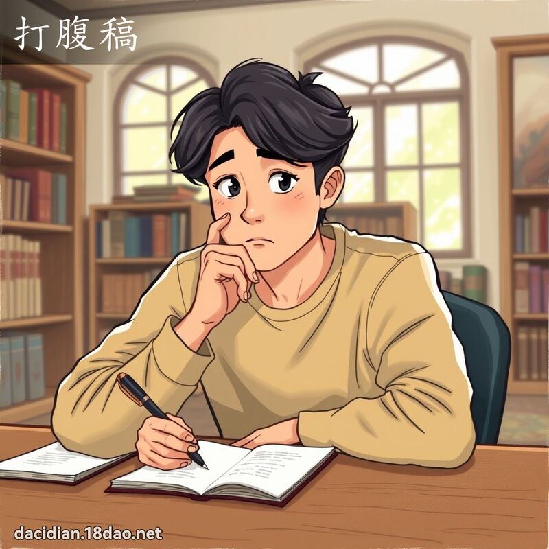 打腹稿 - 国语大辞典配图