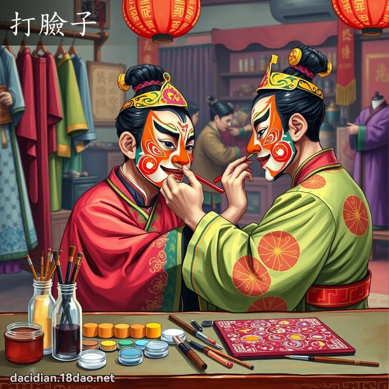 打脸子 - 国语大辞典配图