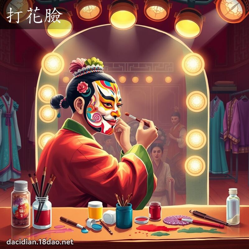 打花脸 - 国语大辞典配图