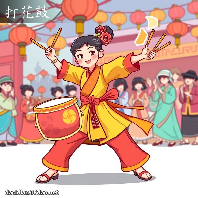 打花鼓 - 国语大辞典配图