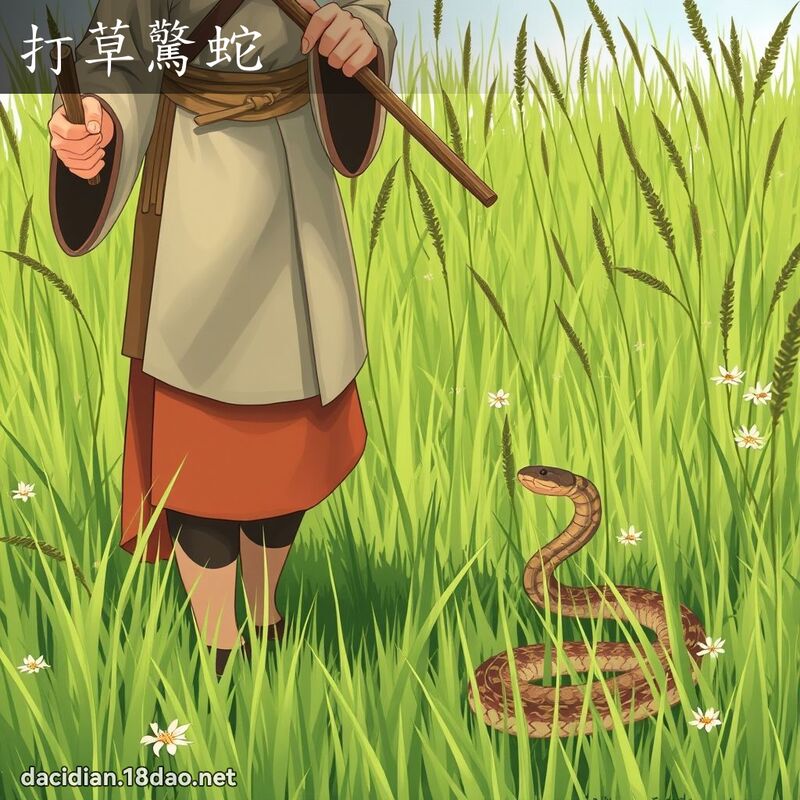 打草驚蛇 - 國語大辭典配圖