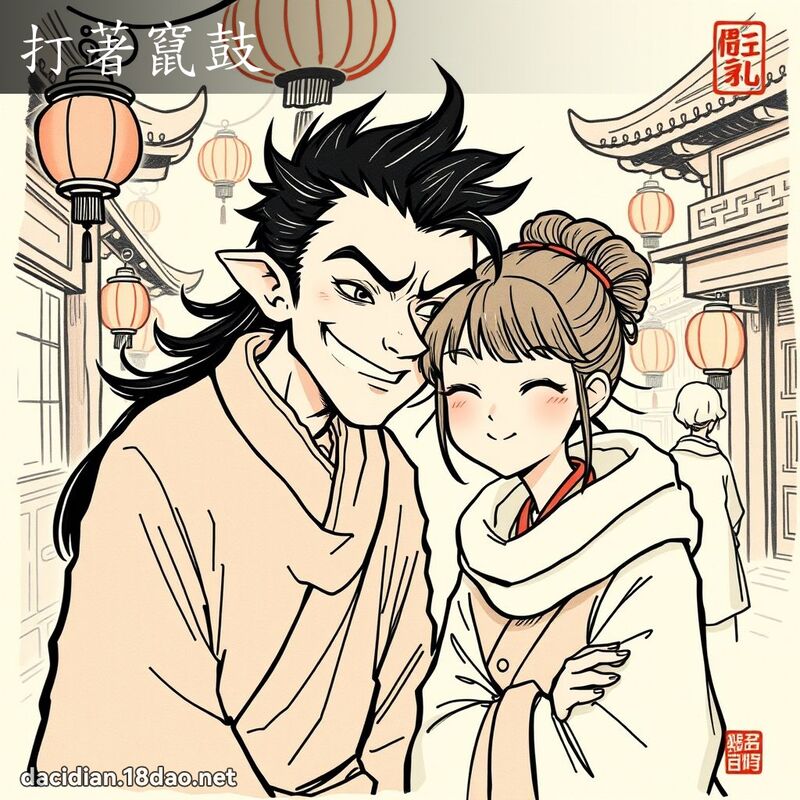 打著竄鼓 - 國語大辭典配圖