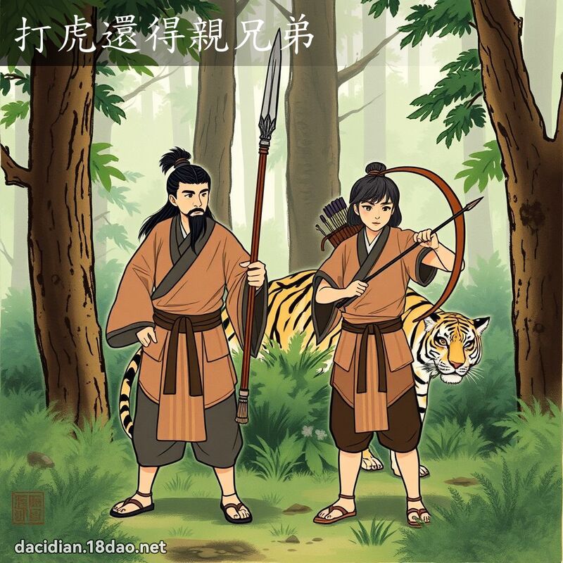 打虎還得親兄弟 - 國語大辭典配圖