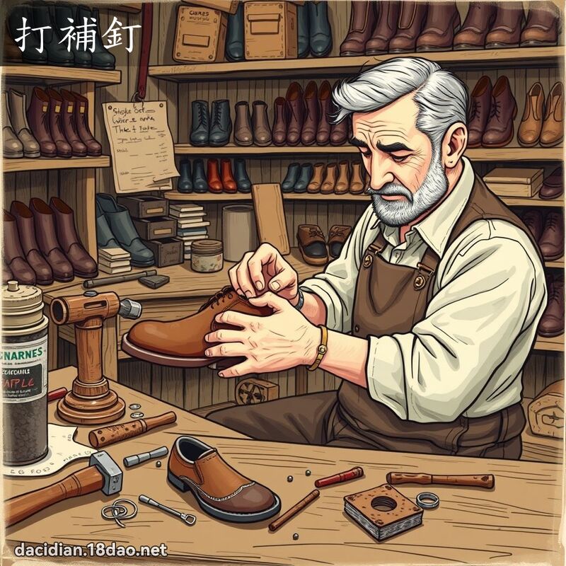 打補釘 - 國語大辭典配圖
