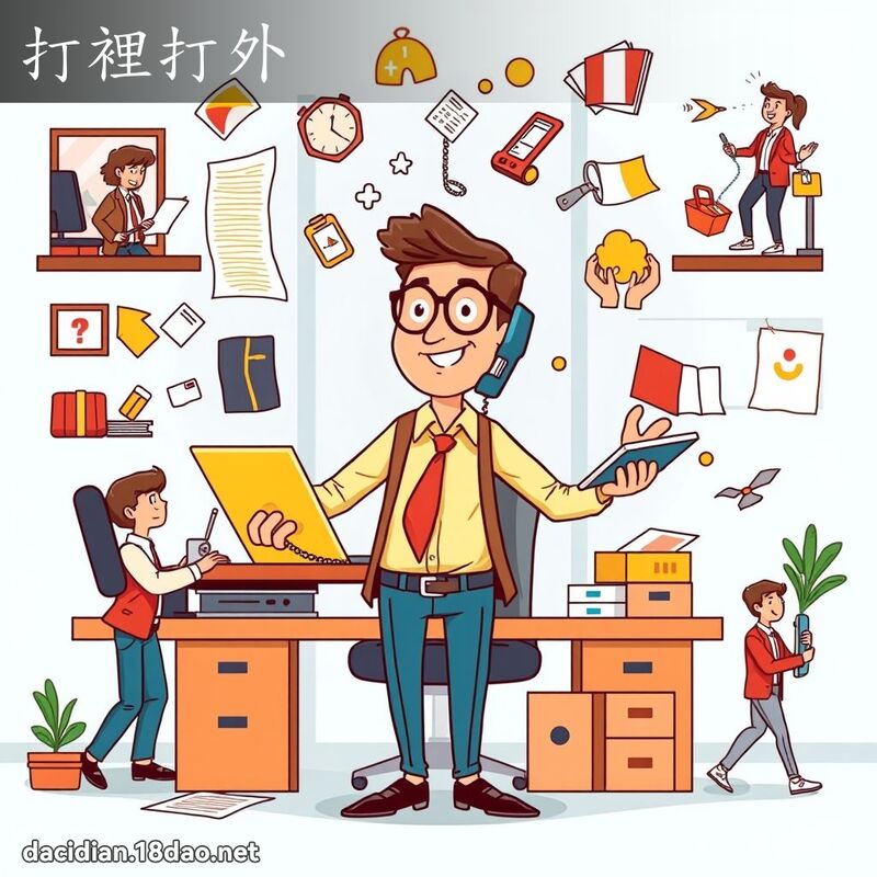 打裡打外 - 國語大辭典配圖