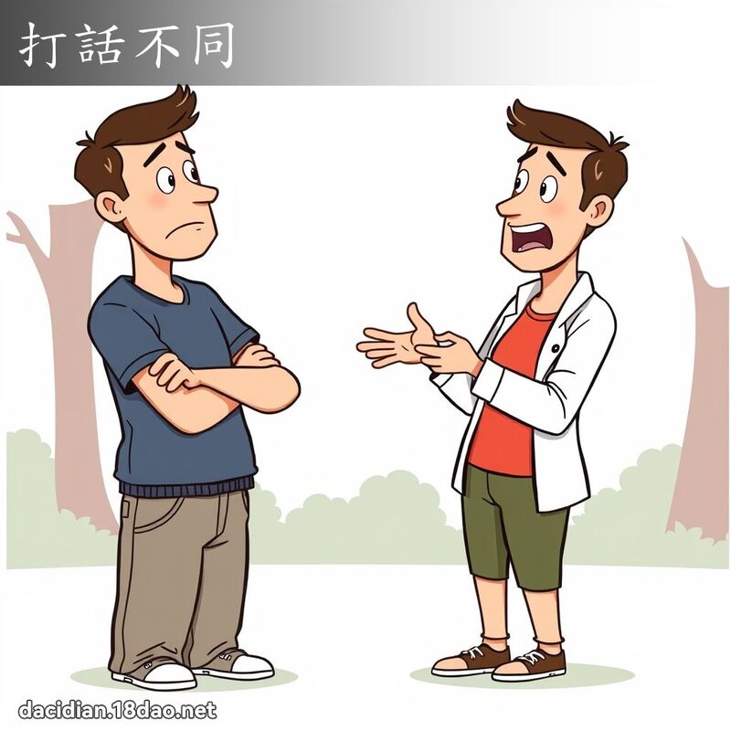 打話不同 - 國語大辭典配圖