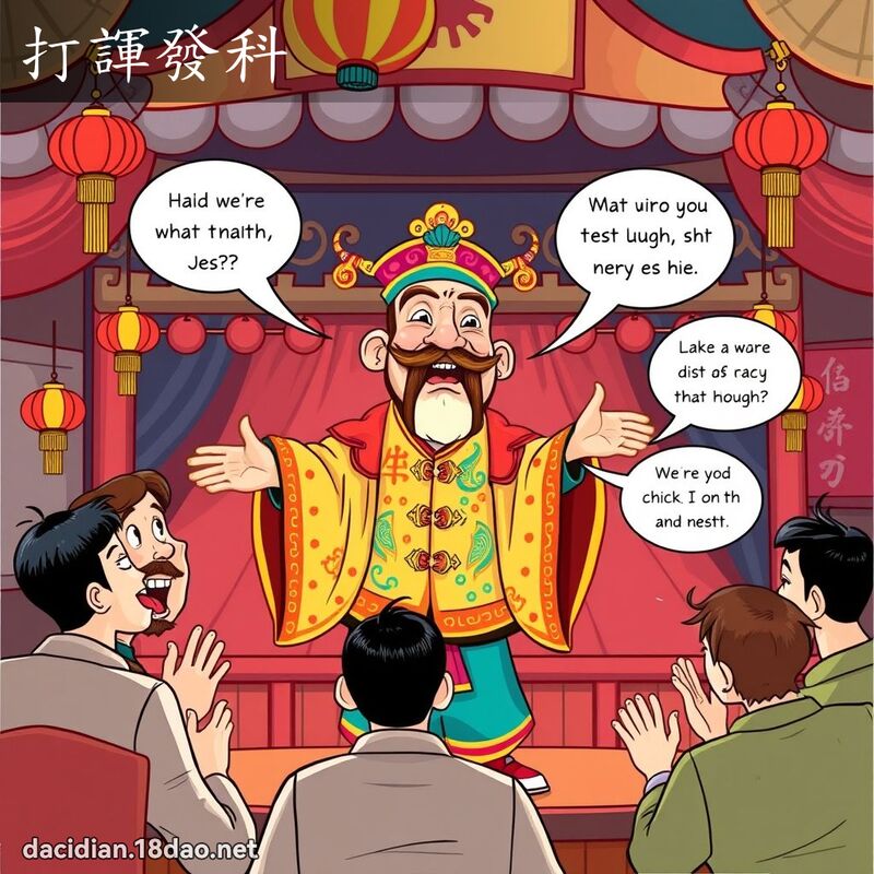 打諢發科 - 國語大辭典配圖