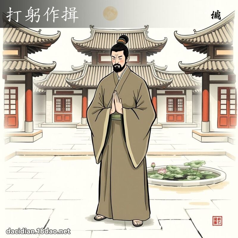 打躬作揖 - 國語大辭典配圖