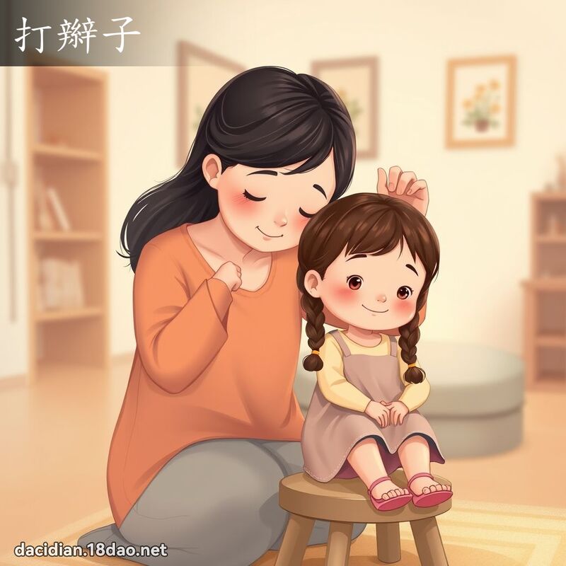 打辫子 - 国语大辞典配图