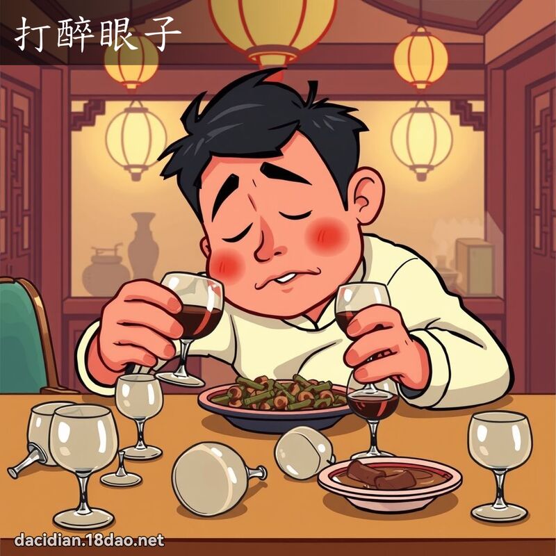 打醉眼子 - 國語大辭典配圖