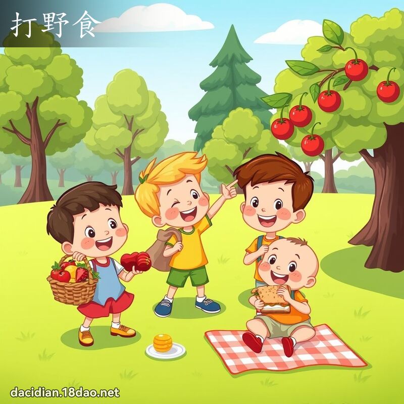 打野食 - 國語大辭典配圖