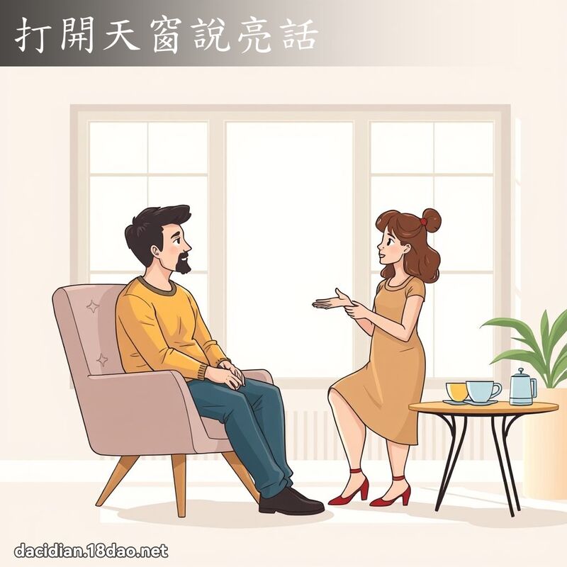 打開天窗說亮話 - 國語大辭典配圖