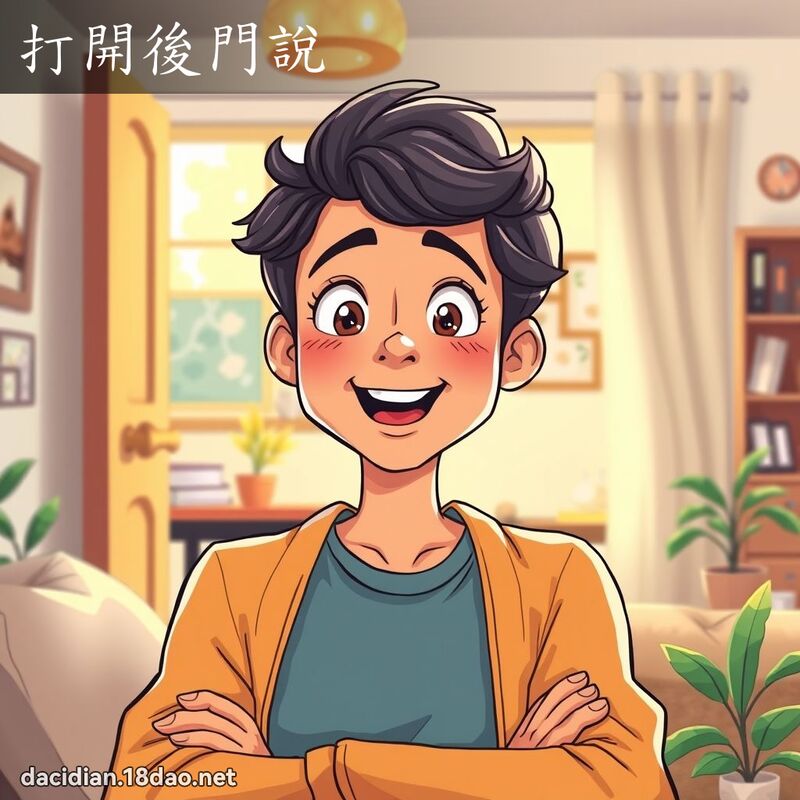 打開後門說 - 國語大辭典配圖