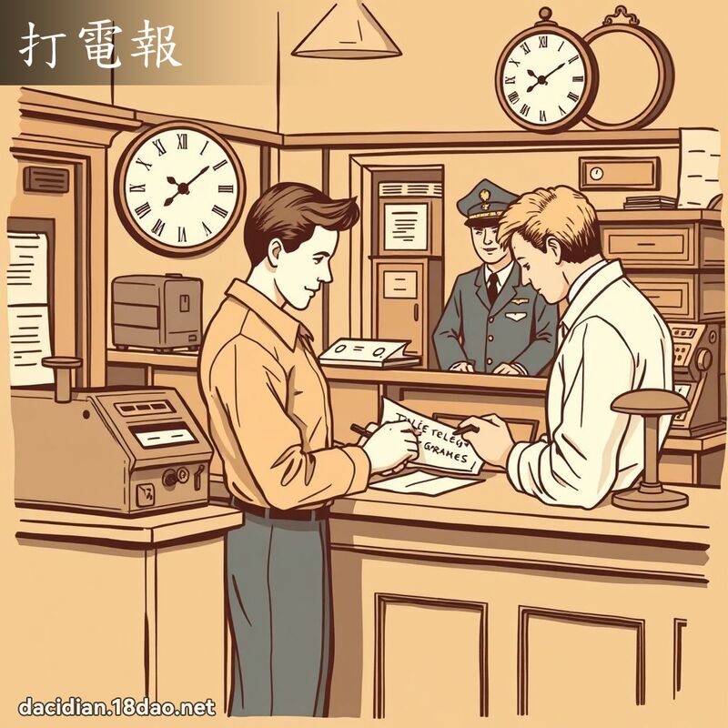 打电报 - 国语大辞典配图