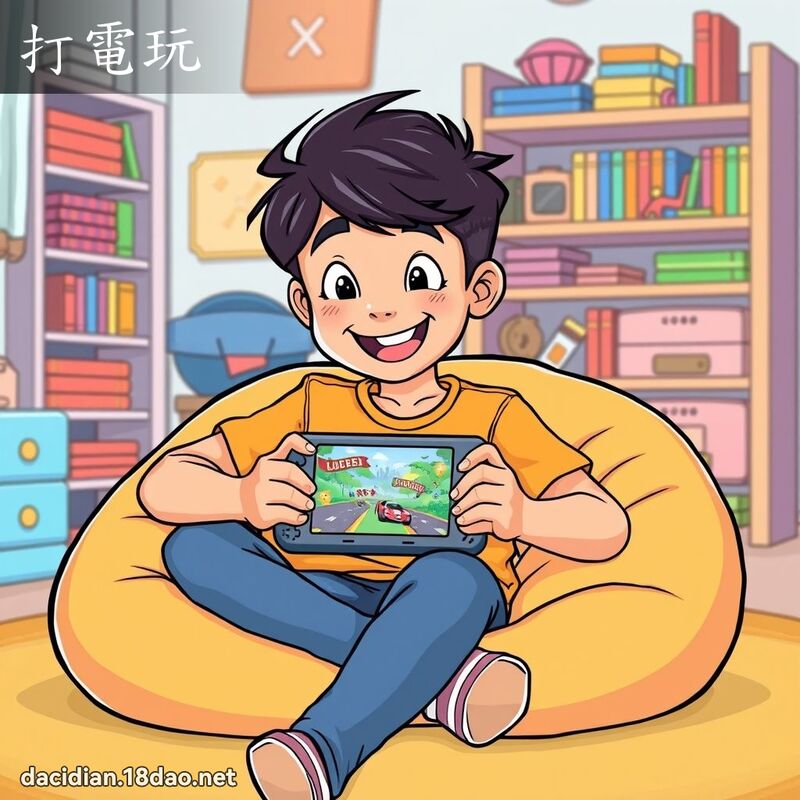 打電玩 - 國語大辭典配圖