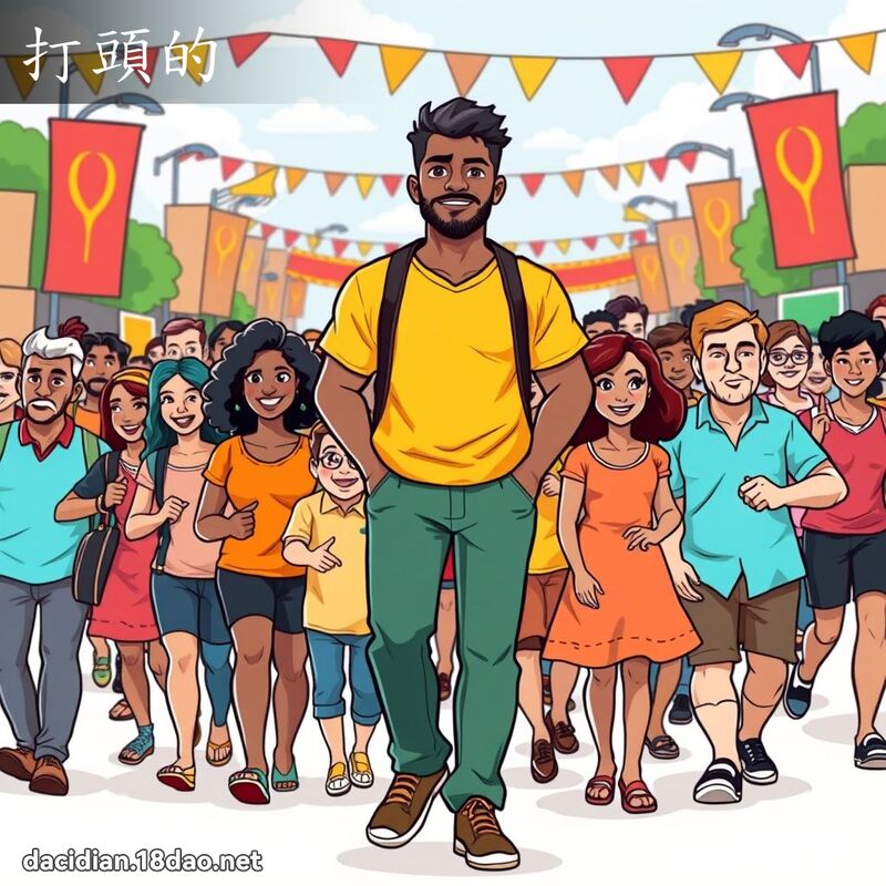 打頭的 - 國語大辭典配圖