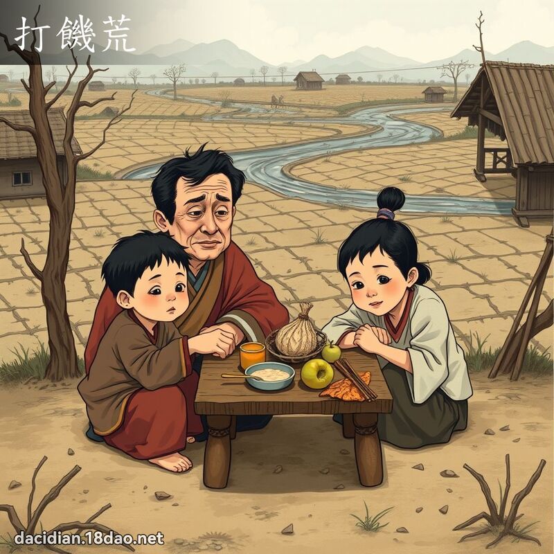 打饑荒 - 國語大辭典配圖