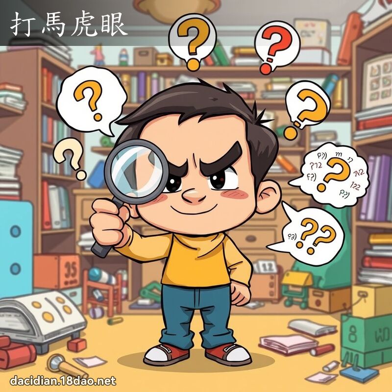 打馬虎眼 - 國語大辭典配圖