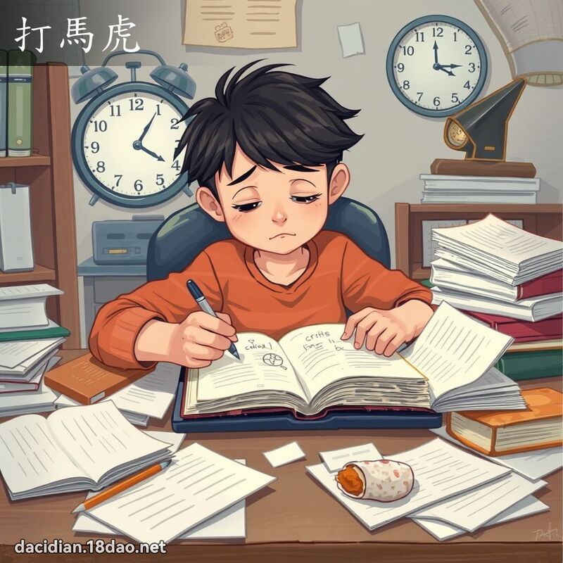 打馬虎 - 國語大辭典配圖