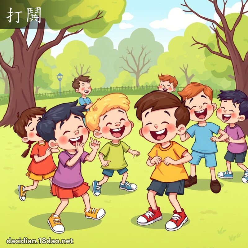 打鬨 - 國語大辭典配圖