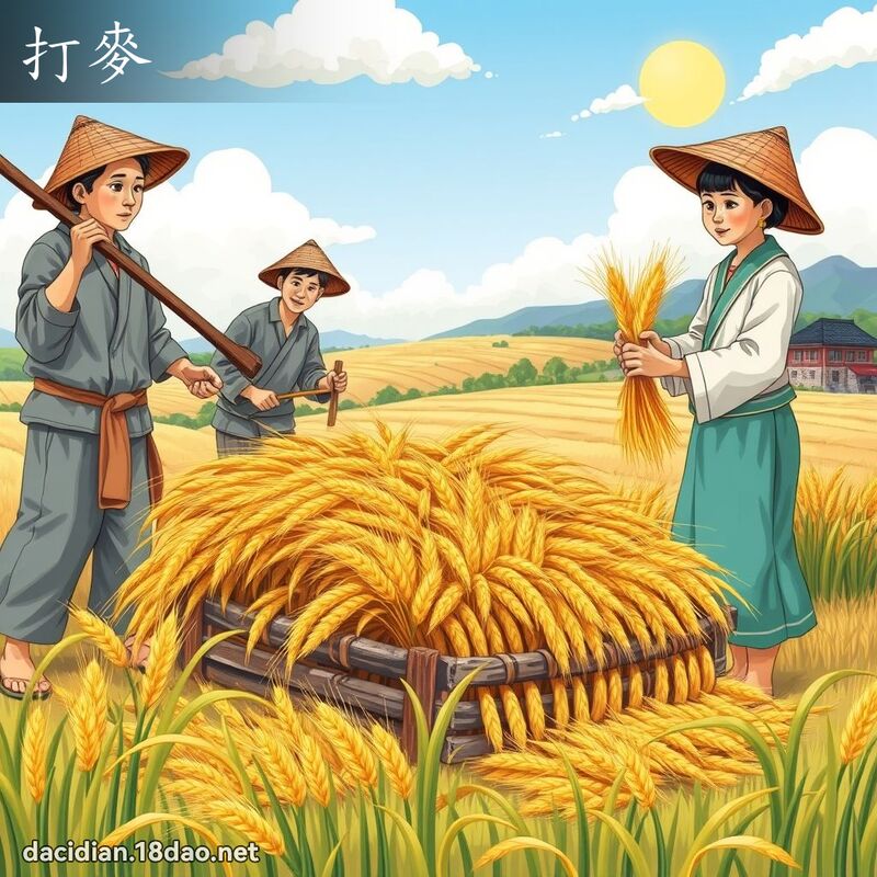 打麥 - 國語大辭典配圖