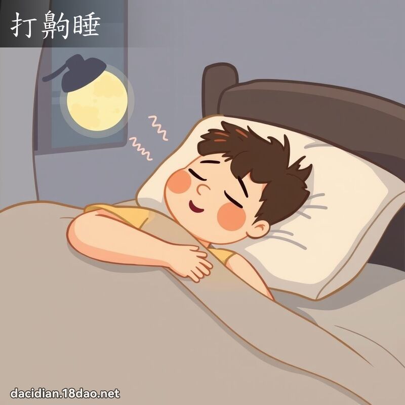 打齁睡 - 國語大辭典配圖