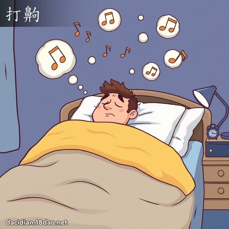 打齁 - 国语大辞典配图
