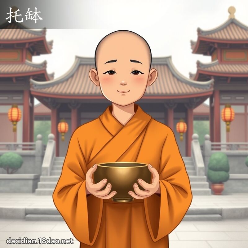 托钵 - 国语大辞典配图