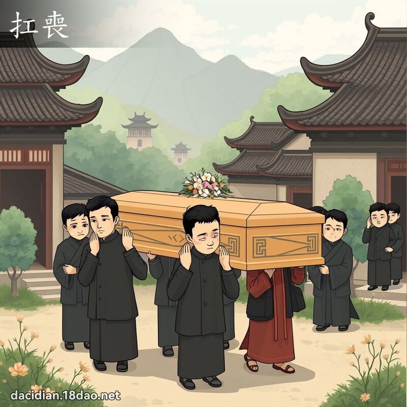 扛喪 - 國語大辭典配圖
