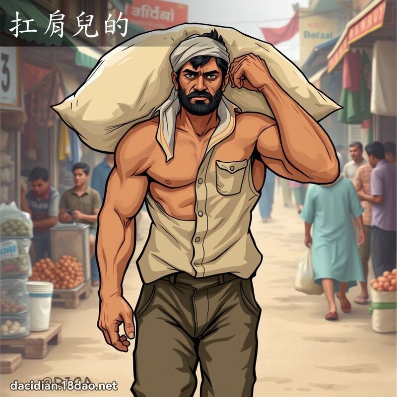 扛肩儿的 - 国语大辞典配图