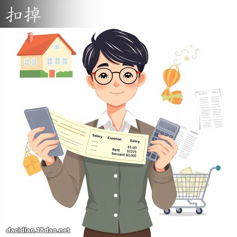 扣掉 - 国语大辞典配图