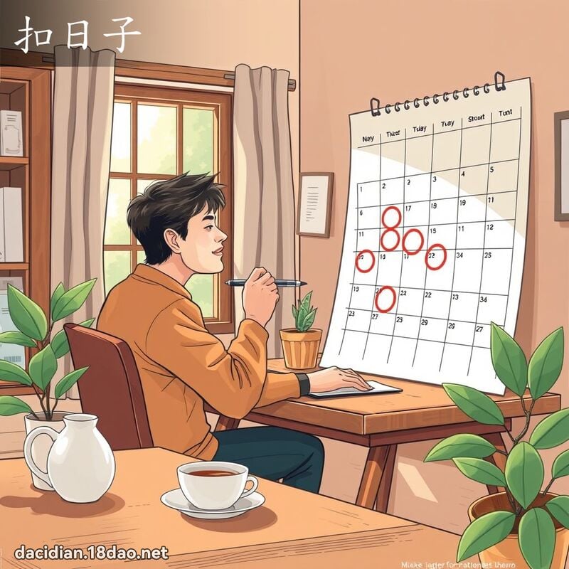 扣日子 - 国语大辞典配图