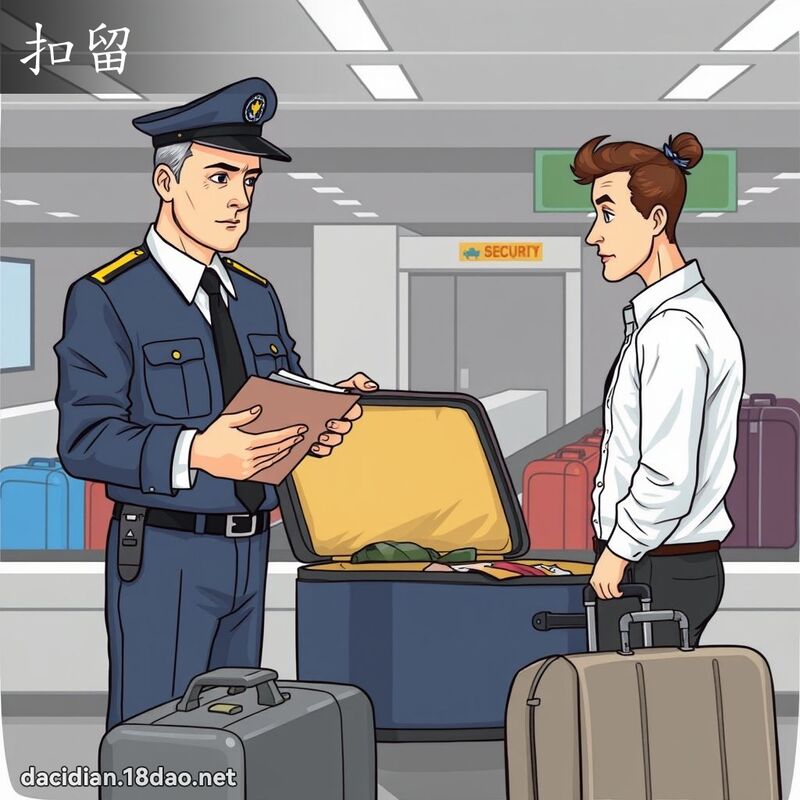 扣留 - 国语大辞典配图