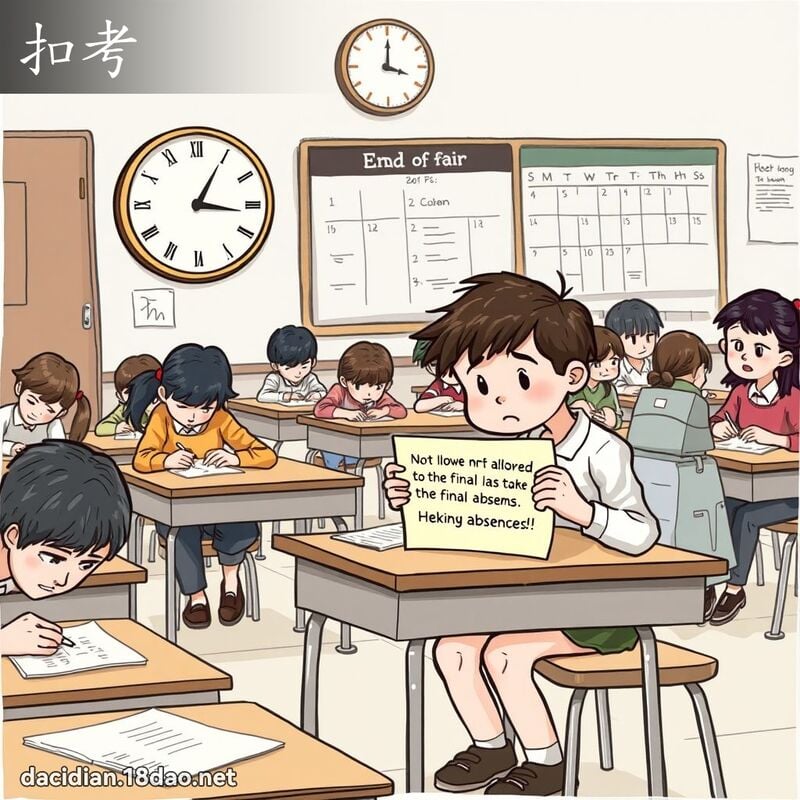 扣考 - 國語大辭典配圖