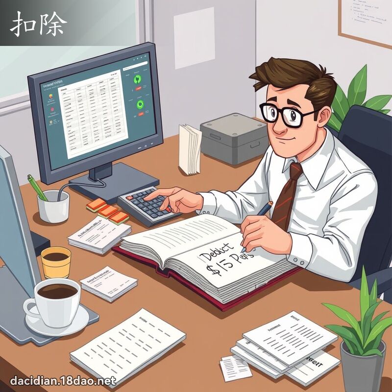 扣除 - 国语大辞典配图