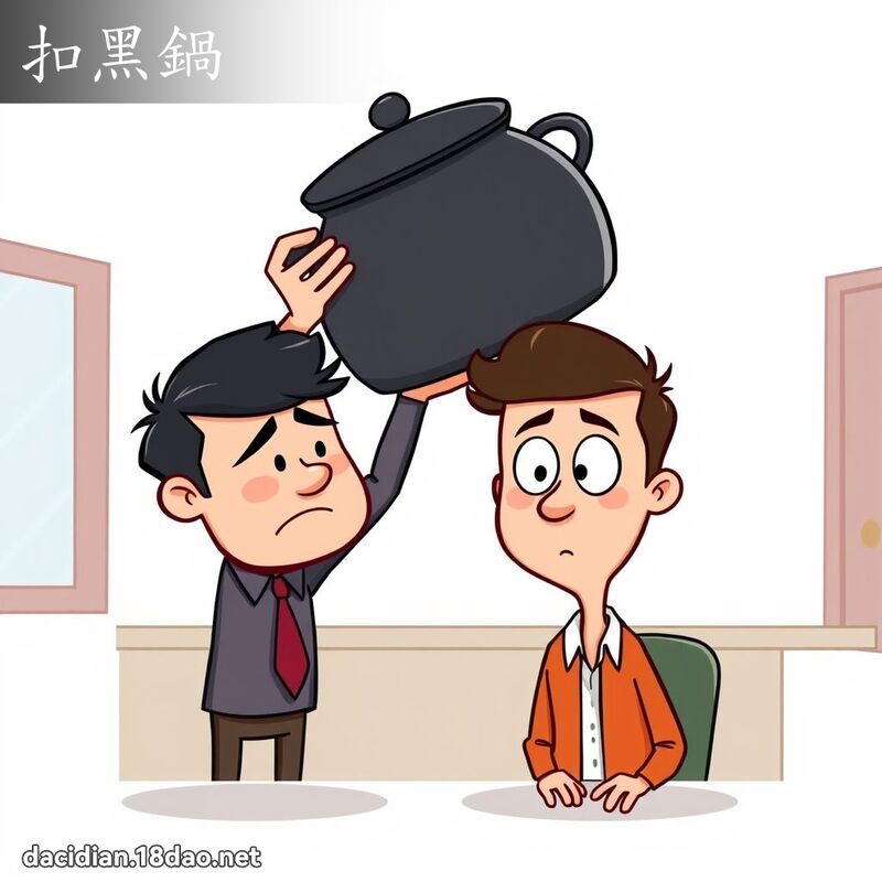 扣黑锅 - 国语大辞典配图
