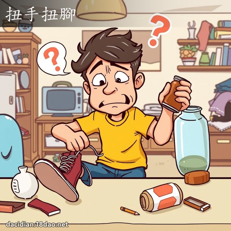 扭手扭腳 - 國語大辭典配圖