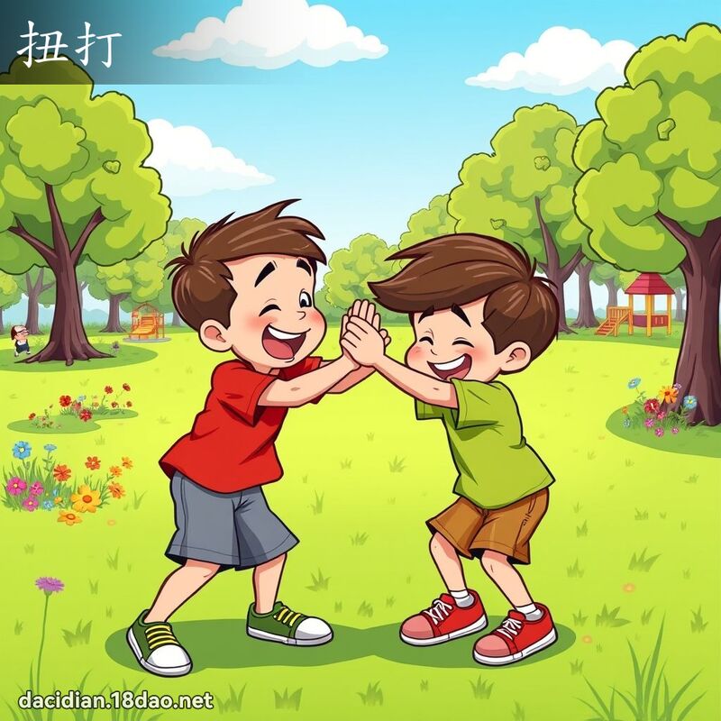 扭打 - 國語大辭典配圖