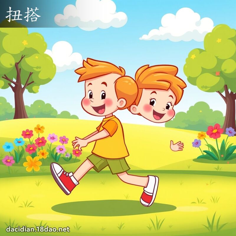 扭搭 - 國語大辭典配圖
